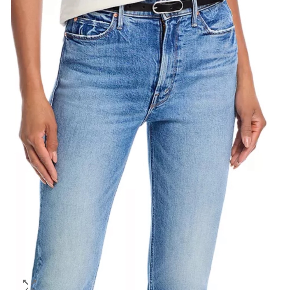 Mother Brand The Dazzler Flood High Rise Jeans in Trucks Are For Girls New